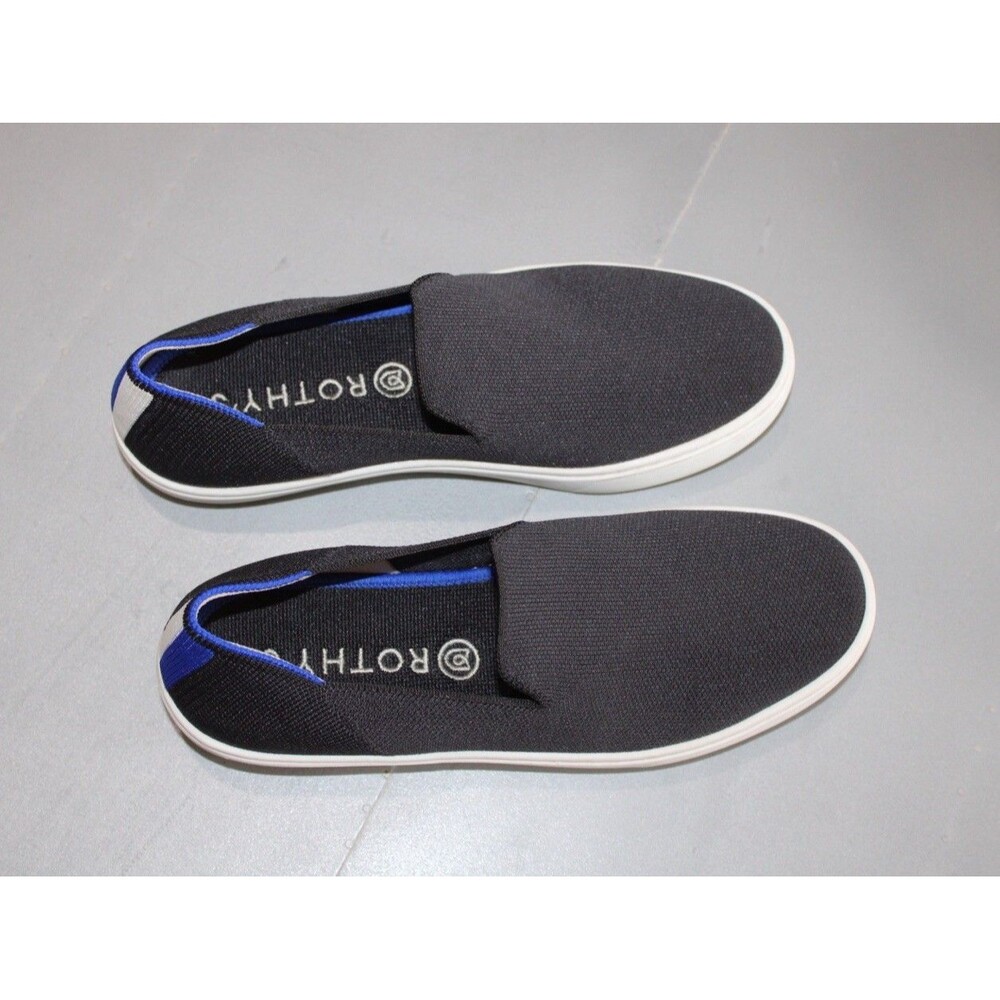 Rothy’s The Original Slip On Sneakers Womens 7.5 Black Knit Casual Comfort - Picture 7 of 10